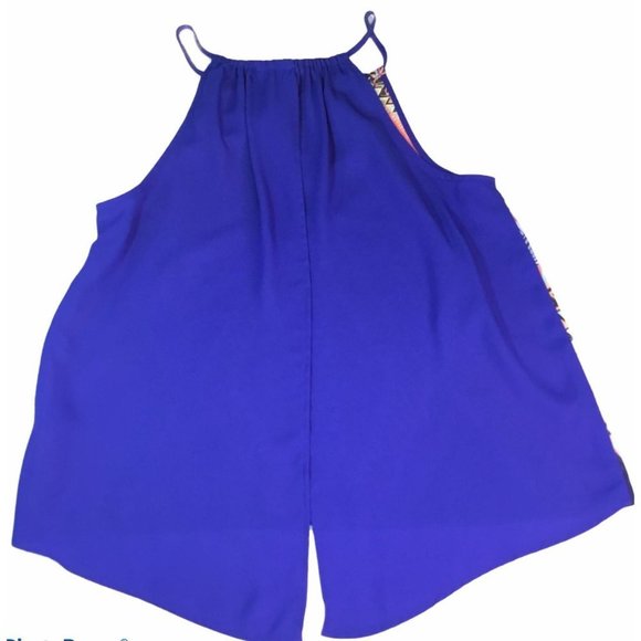 MINI Women's halter sleeveless blue indigo size M - Picture 7 of 11